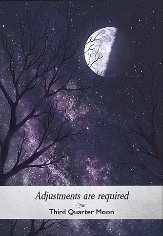 Third Quarter Moon card