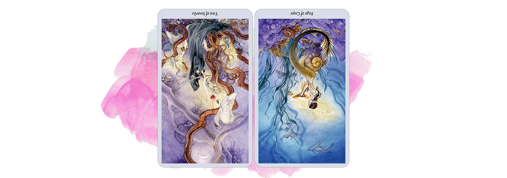 Taurus love today - 2 of Swords reversed and Page of Cups reversed