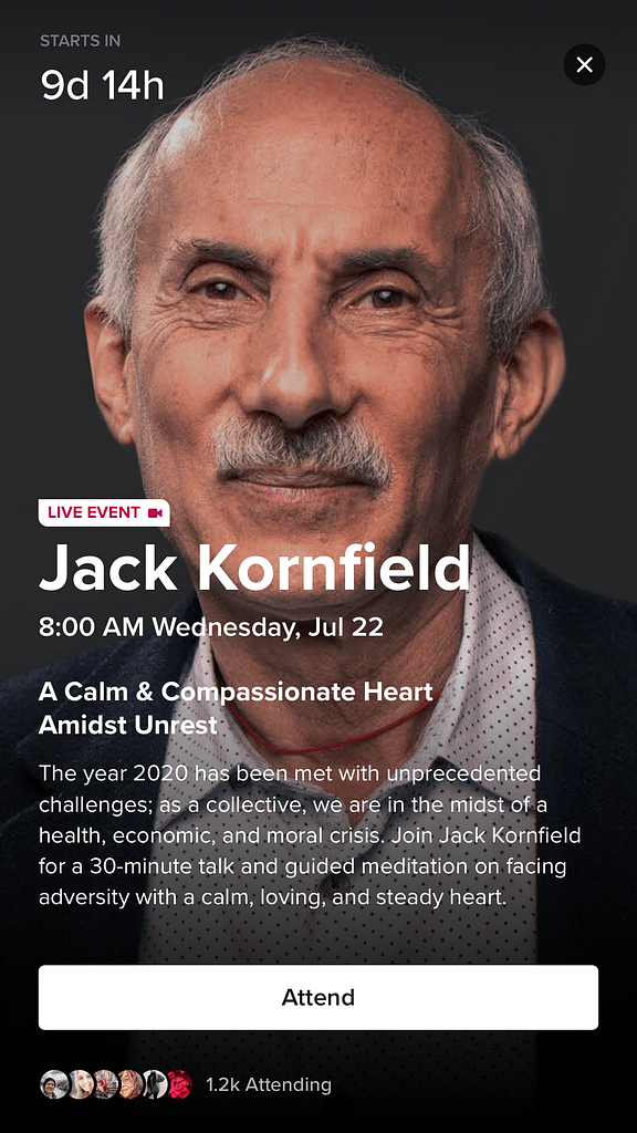 Jack Kornfield - Compassion live event schedule