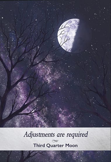 Adjustments are required (Third Quarter Moon)